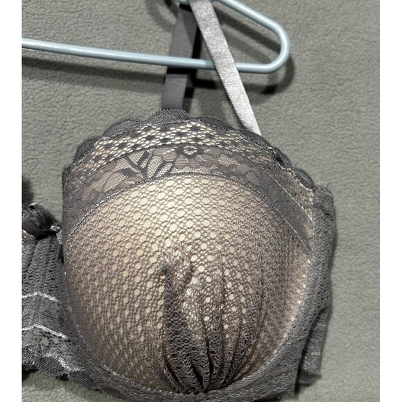 Rampage Intimates Lace Bra‎ 42D Gray Underwire Sexy Lingerie - Picture 4 of 7